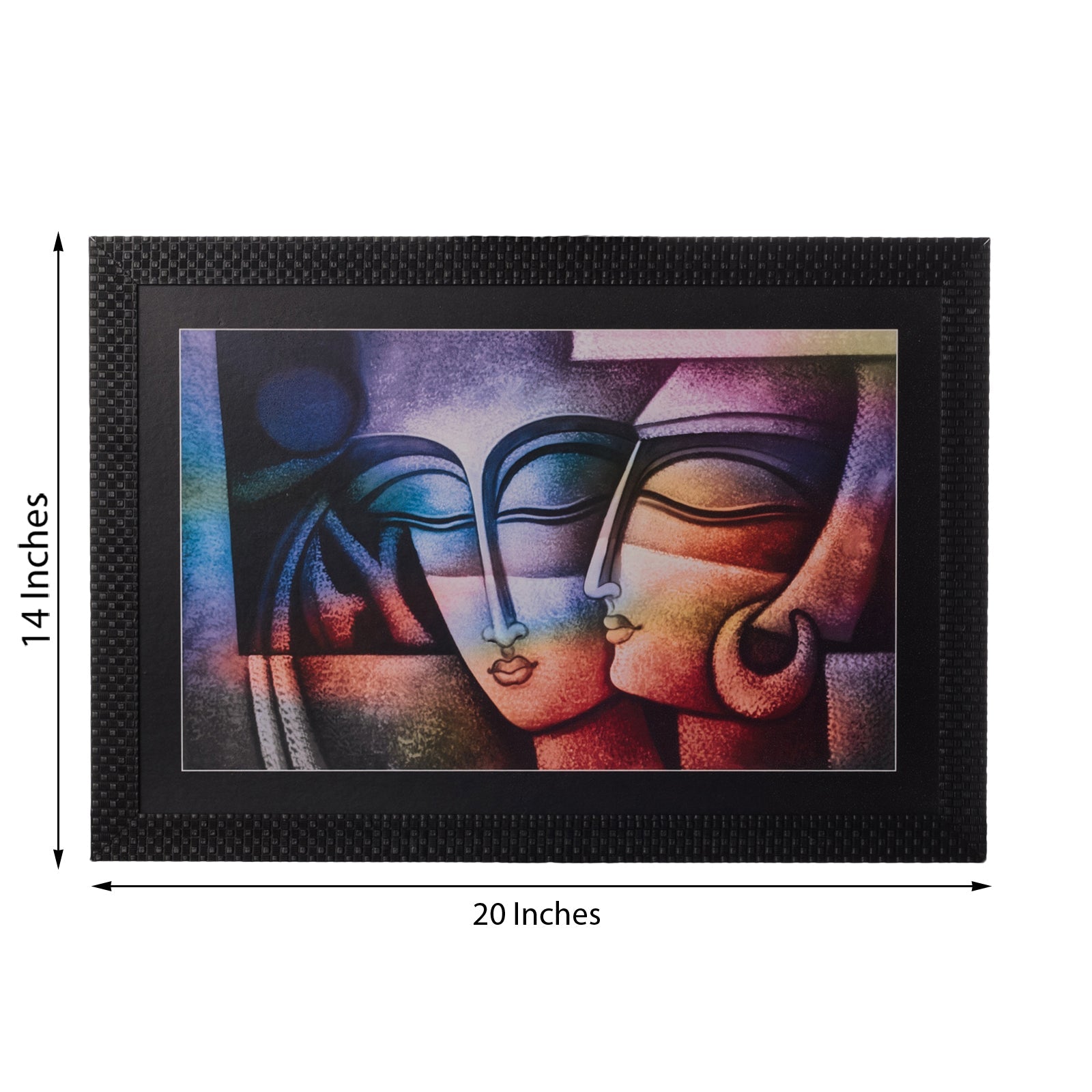 Radha Krishna Satin Matt Texture UV Art Painting Kafalo