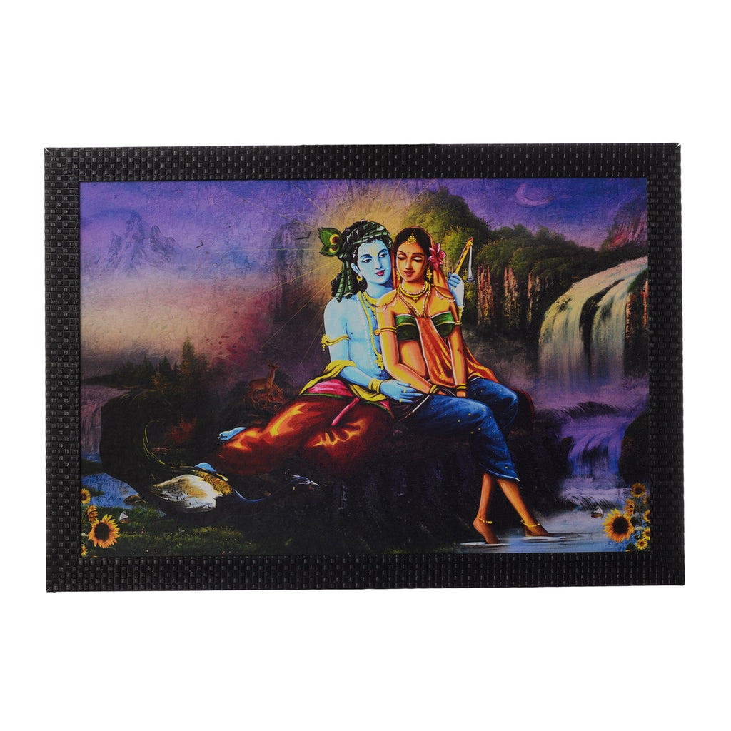 Radha Krishna Satin Matt Texture UV Art Painting Kafalo