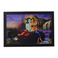 Radha Krishna Satin Matt Texture UV Art Painting Kafalo