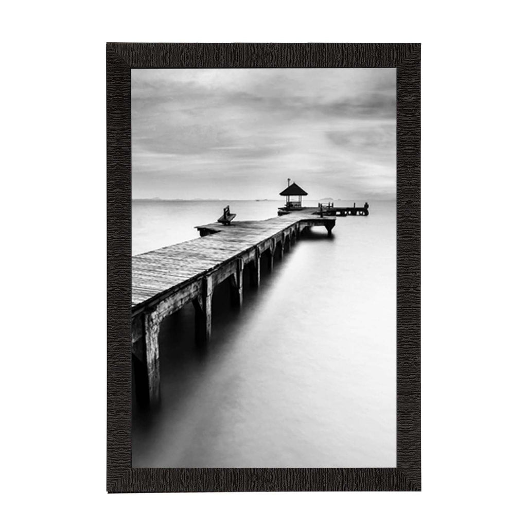River Side Dock View Satin Matt Texture UV Art Painting Kafalo
