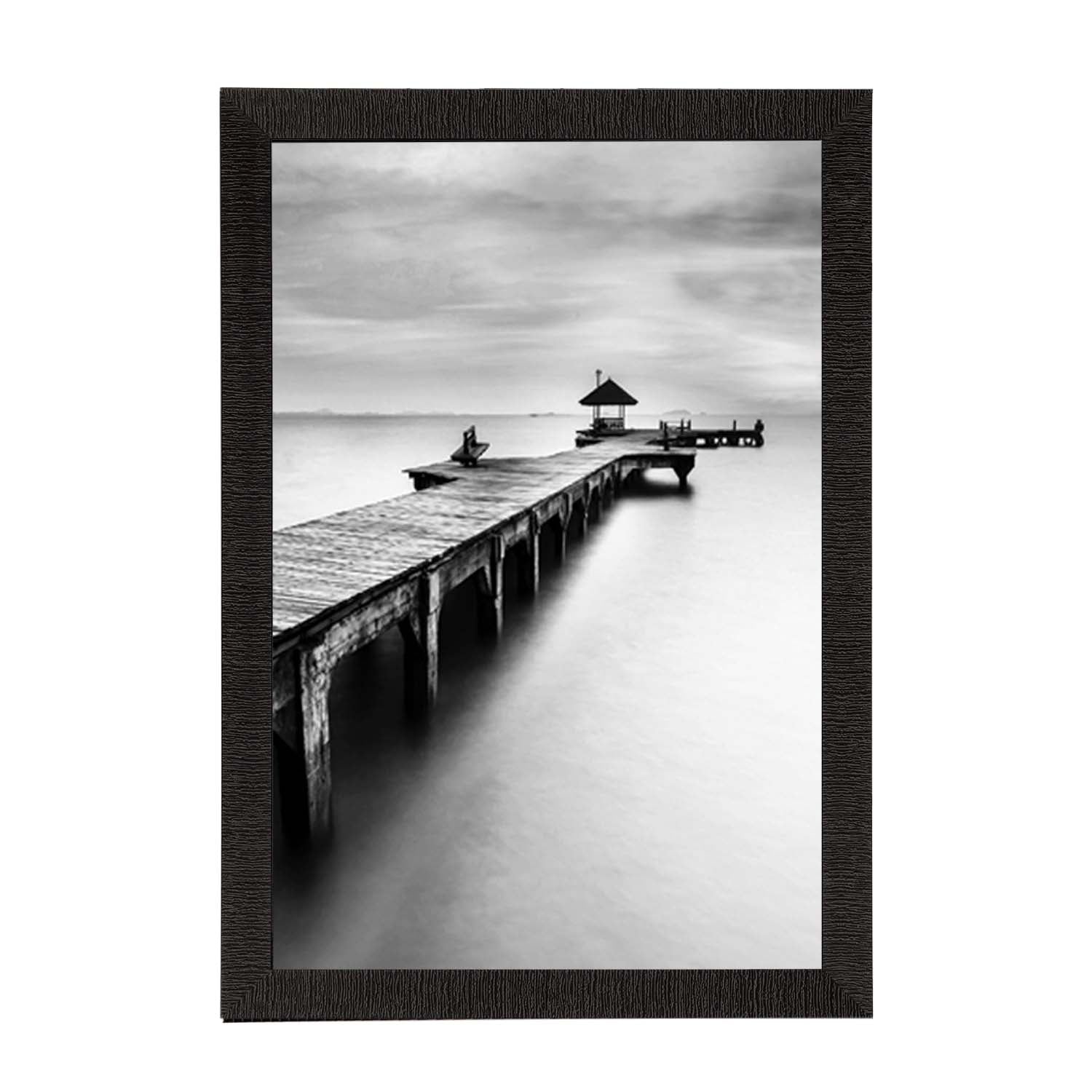 River Side Dock View Satin Matt Texture UV Art Painting Kafalo