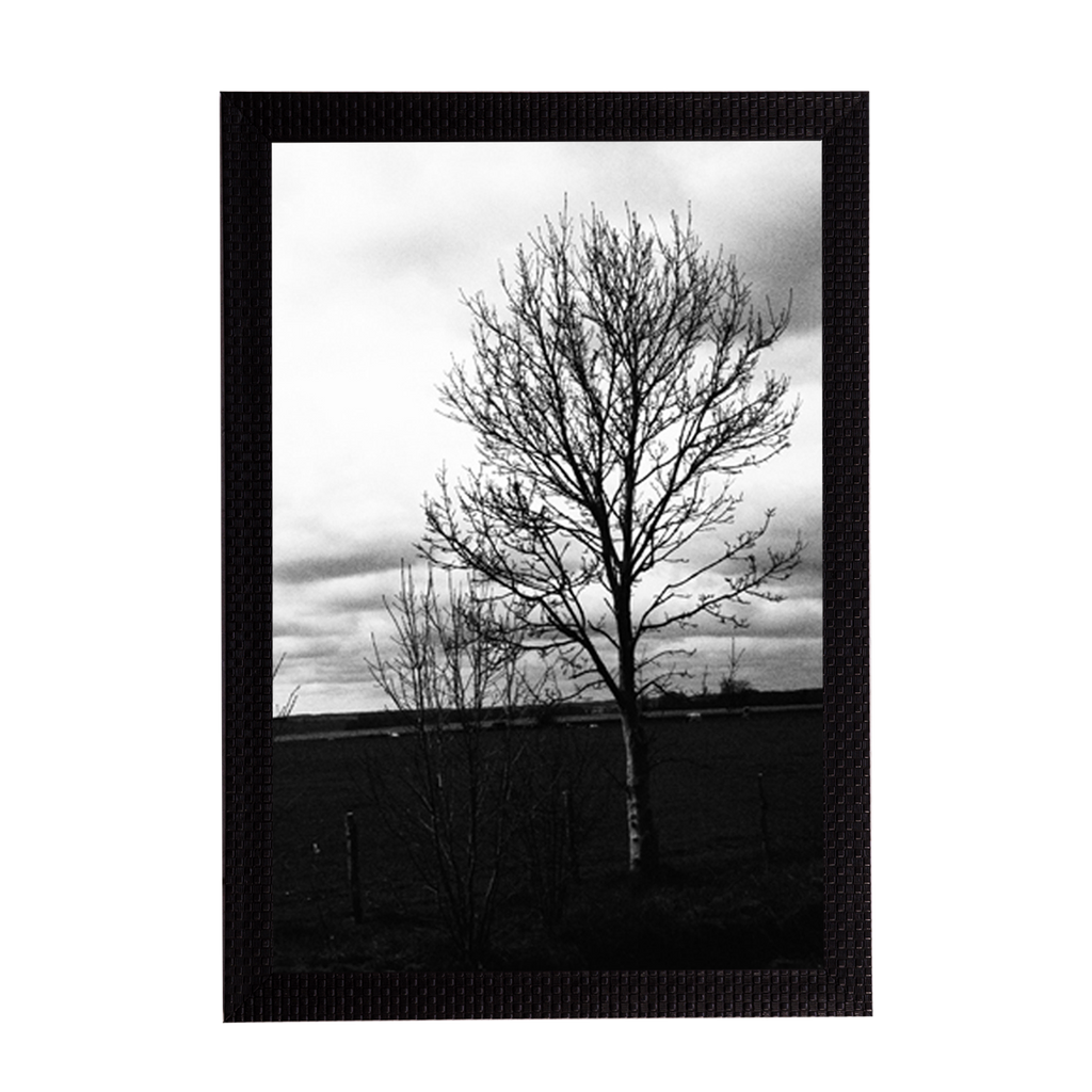Black and White Tree Satin Matt Texture UV Art Painting