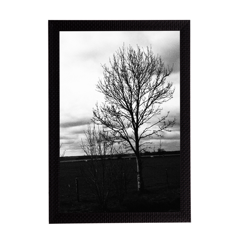 Black and White Tree Satin Matt Texture UV Art Painting
