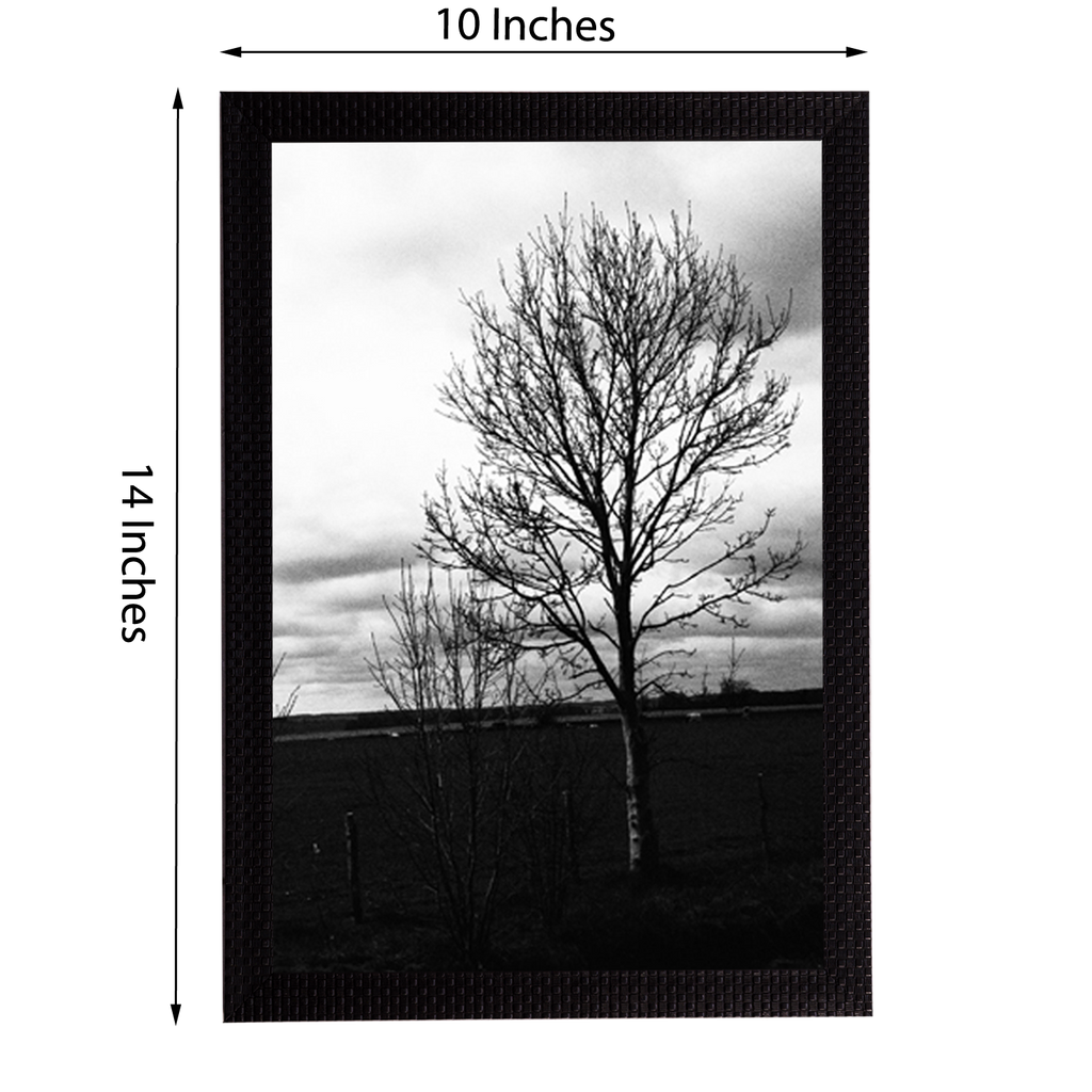 Black and White Tree Satin Matt Texture UV Art Painting