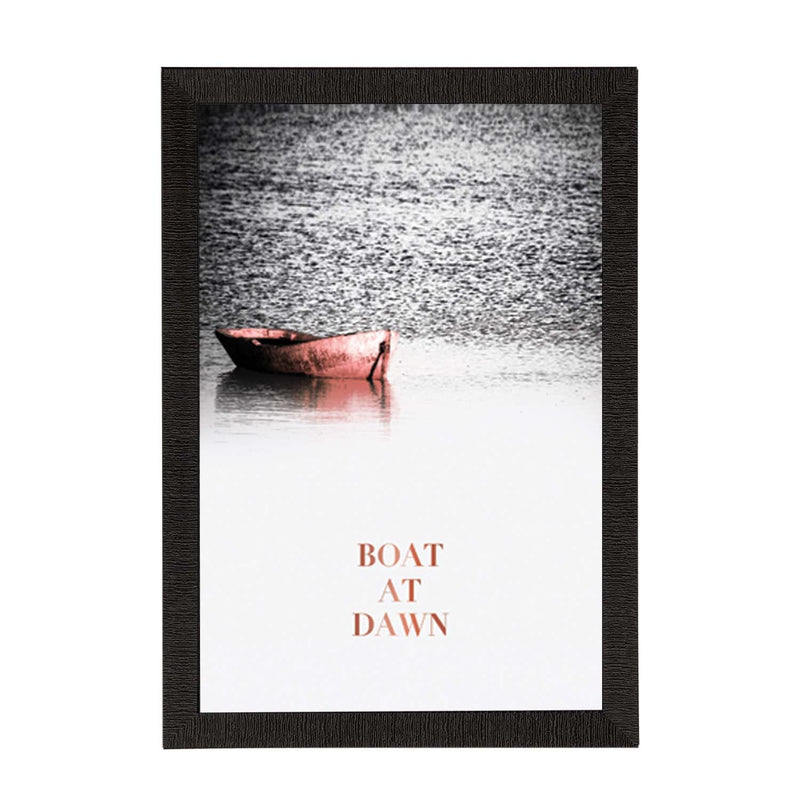 Boat at Dawn Satin Matt Texture UV Art Painting