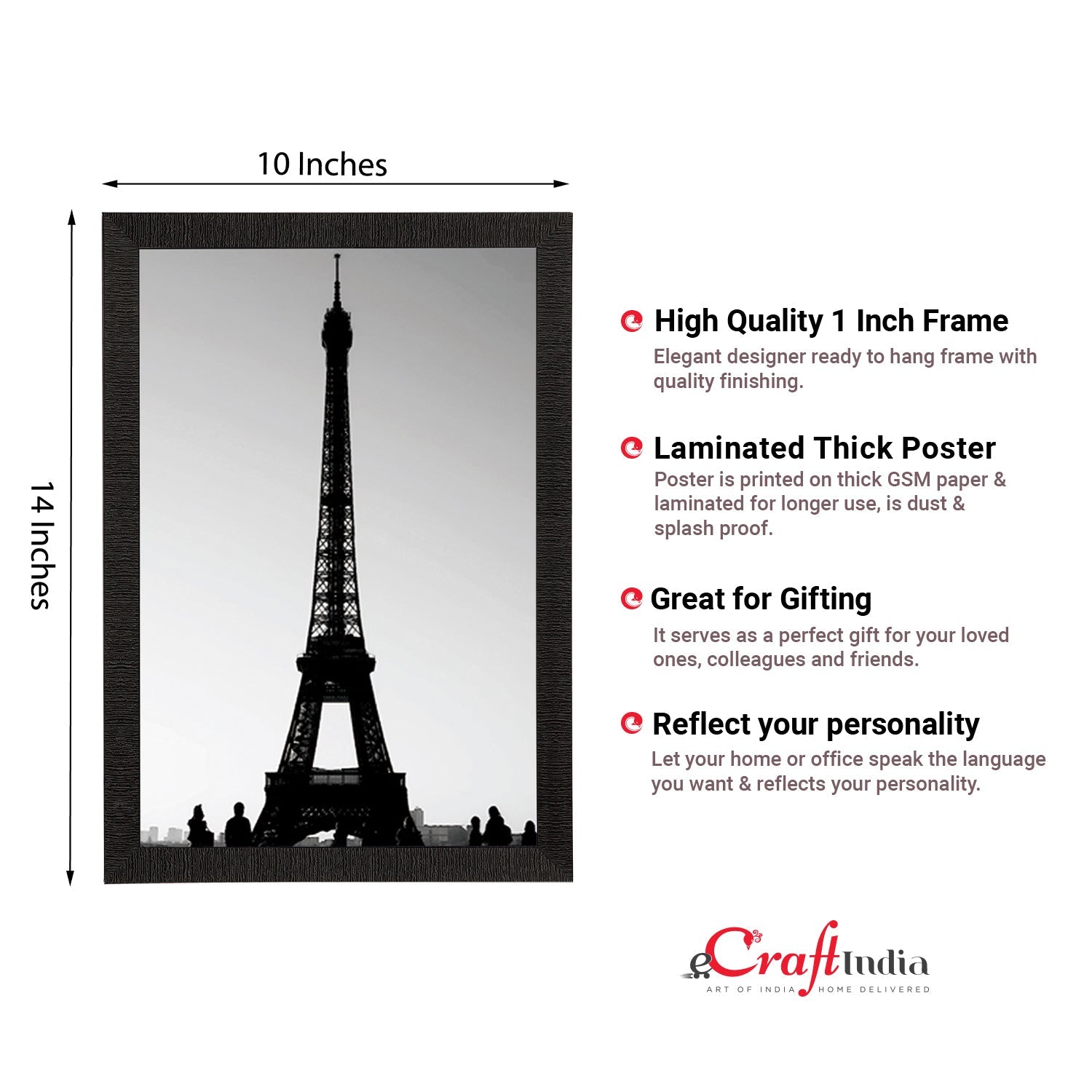 Eiffel Tower Satin Matt Texture UV Art Painting