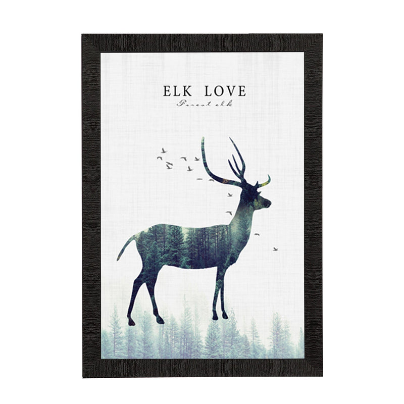 Elk Love Deer Satin Matt Texture UV Art Painting