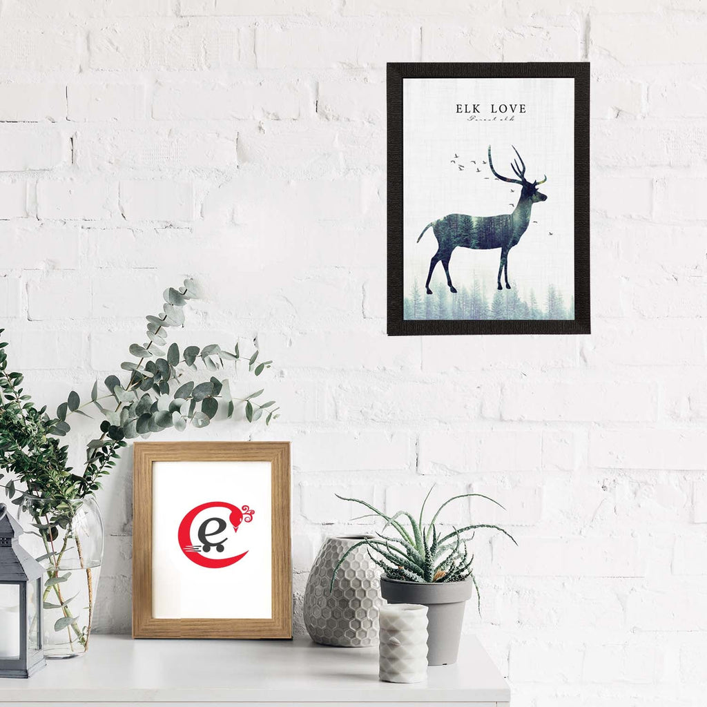 Elk Love Deer Satin Matt Texture UV Art Painting