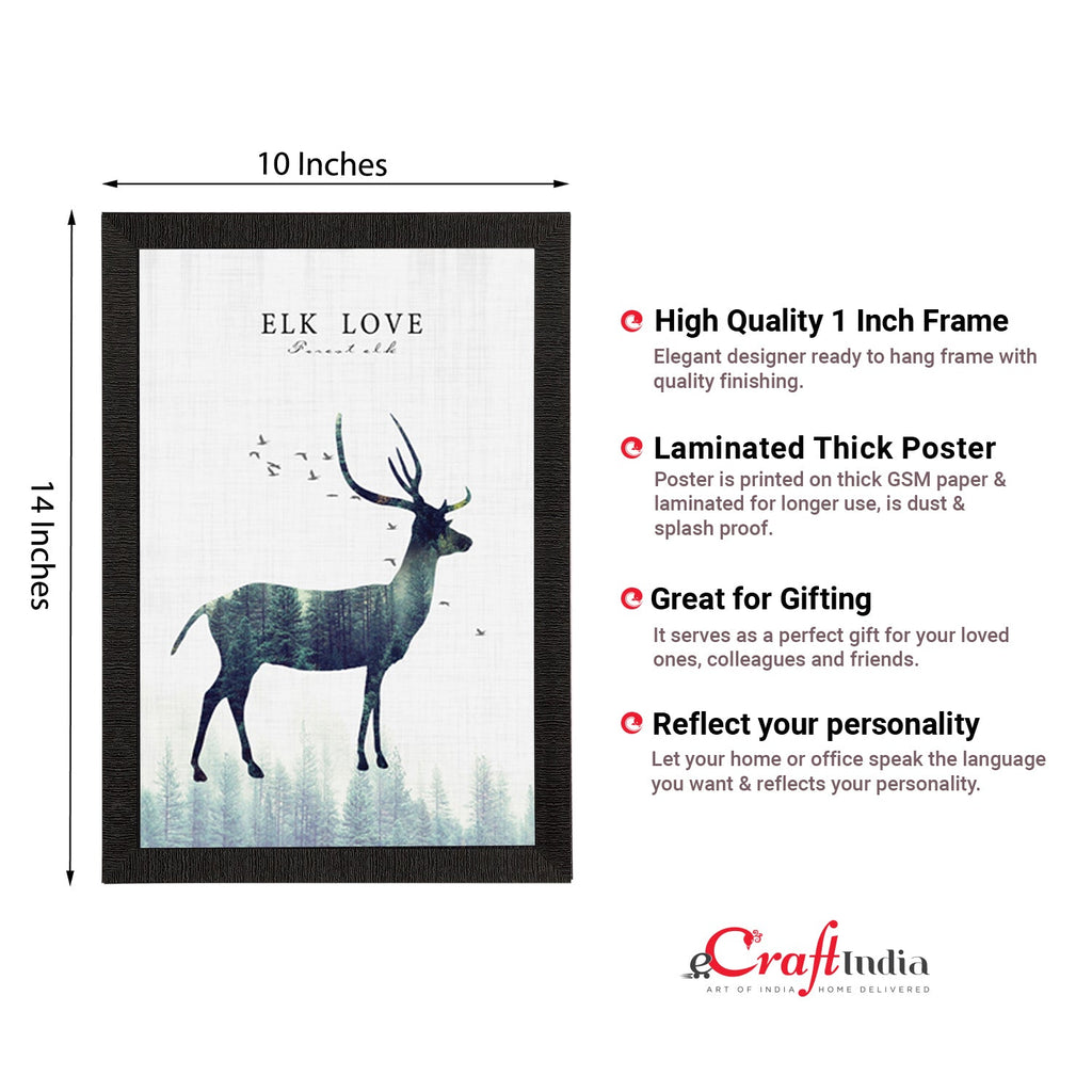 Elk Love Deer Satin Matt Texture UV Art Painting