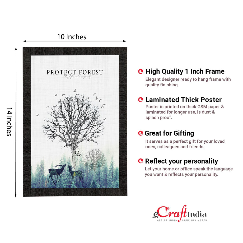 Protect Forest Theme Satin Matt Texture UV Art Painting