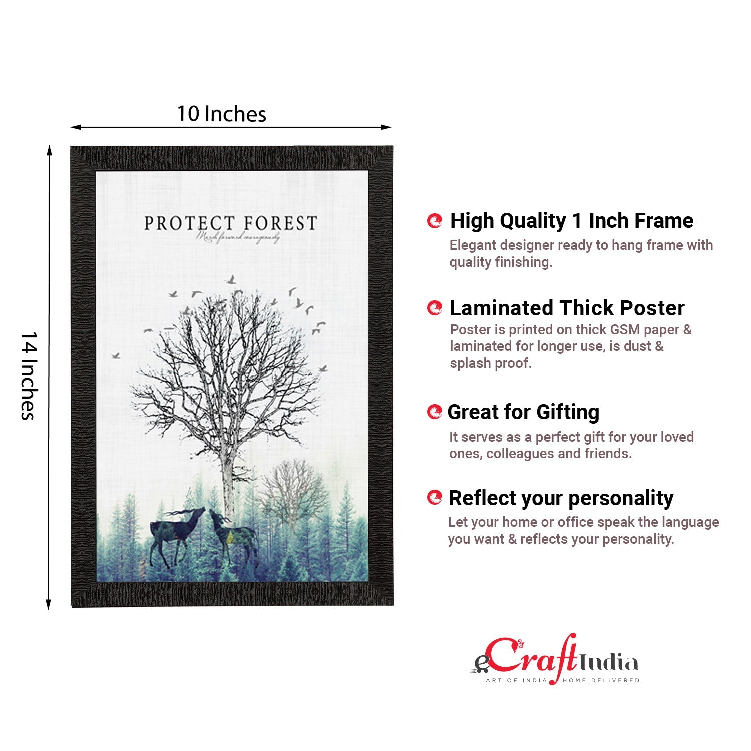 Protect Forest Theme Satin Matt Texture UV Art Painting