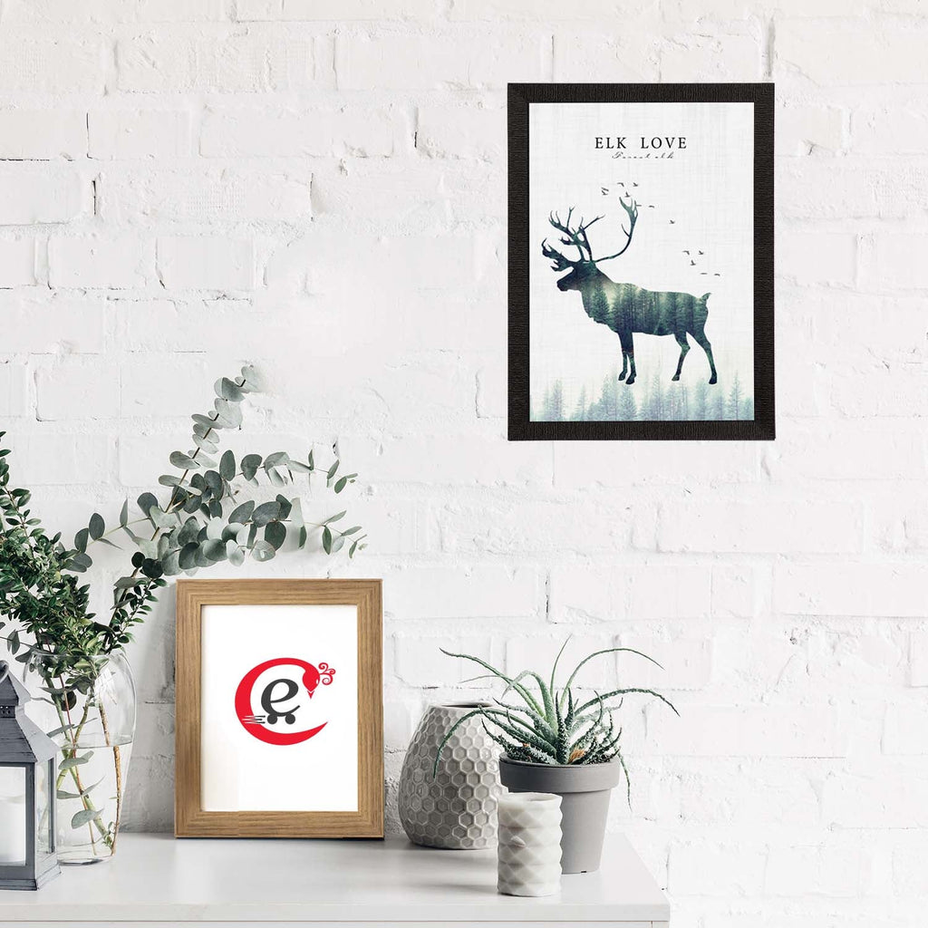 Elk Love Deer Satin Matt Texture UV Art Painting