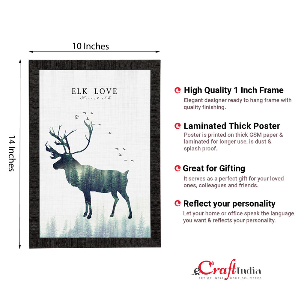 Elk Love Deer Satin Matt Texture UV Art Painting