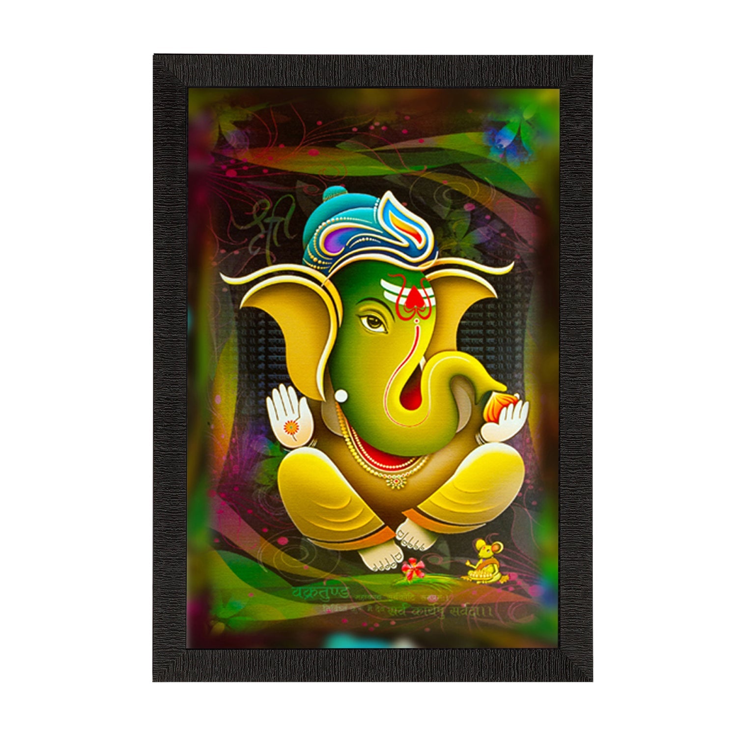 Lord Ganesha Satin Matt Texture UV Art Painting Kafalo