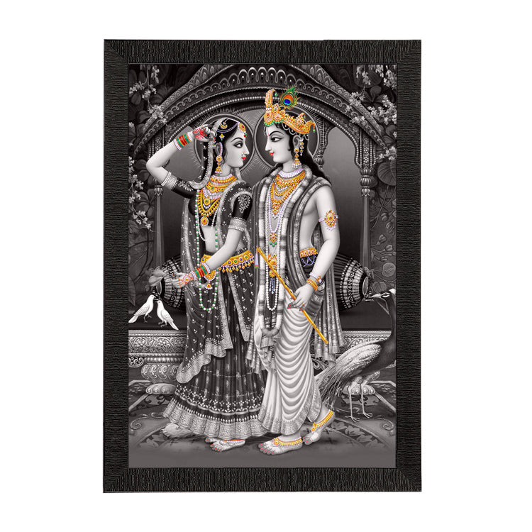 Radha Krishna Satin Matt Texture UV Art Painting