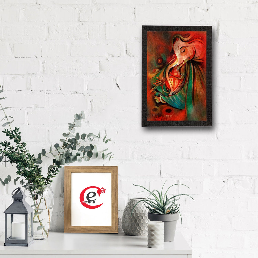 Lord Ganesha Satin Matt Texture UV Art Painting Kafalo