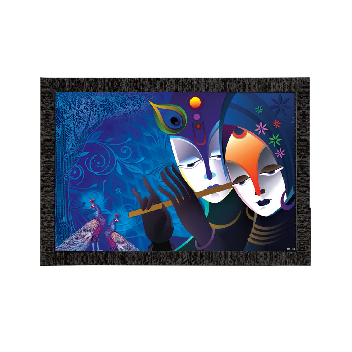 Radha Krishna Satin Matt Texture UV Art Painting Kafalo