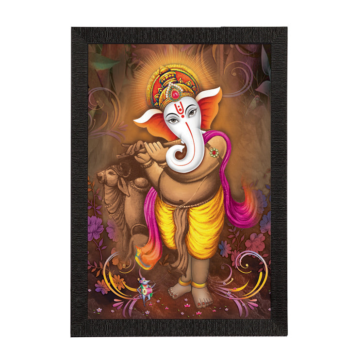 Lord Ganesha Satin Matt Texture UV Art Painting