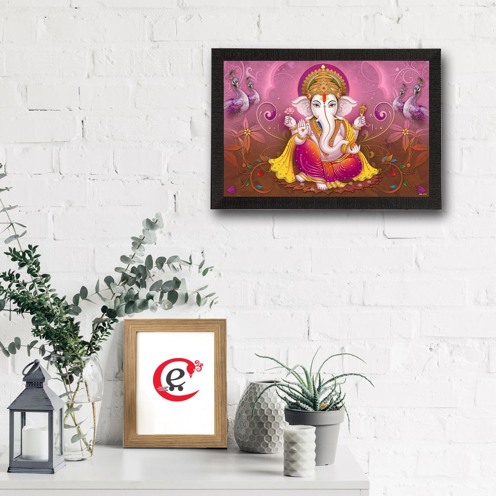 Lord Ganesha Satin Matt Texture UV Art Painting Kafalo