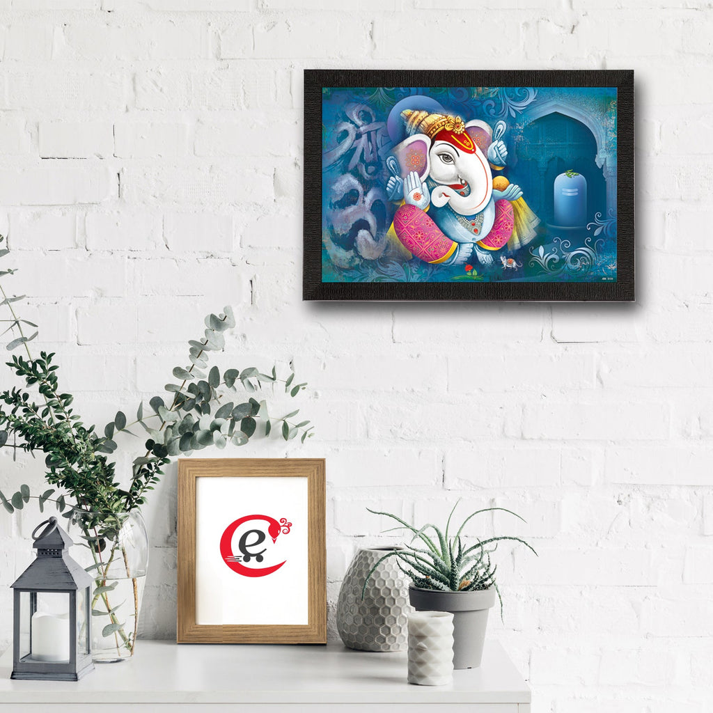 Lord Ganesha Satin Matt Texture UV Art Painting Kafalo