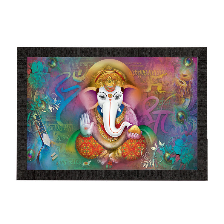 Lord Ganesha Satin Matt Texture UV Art Painting
