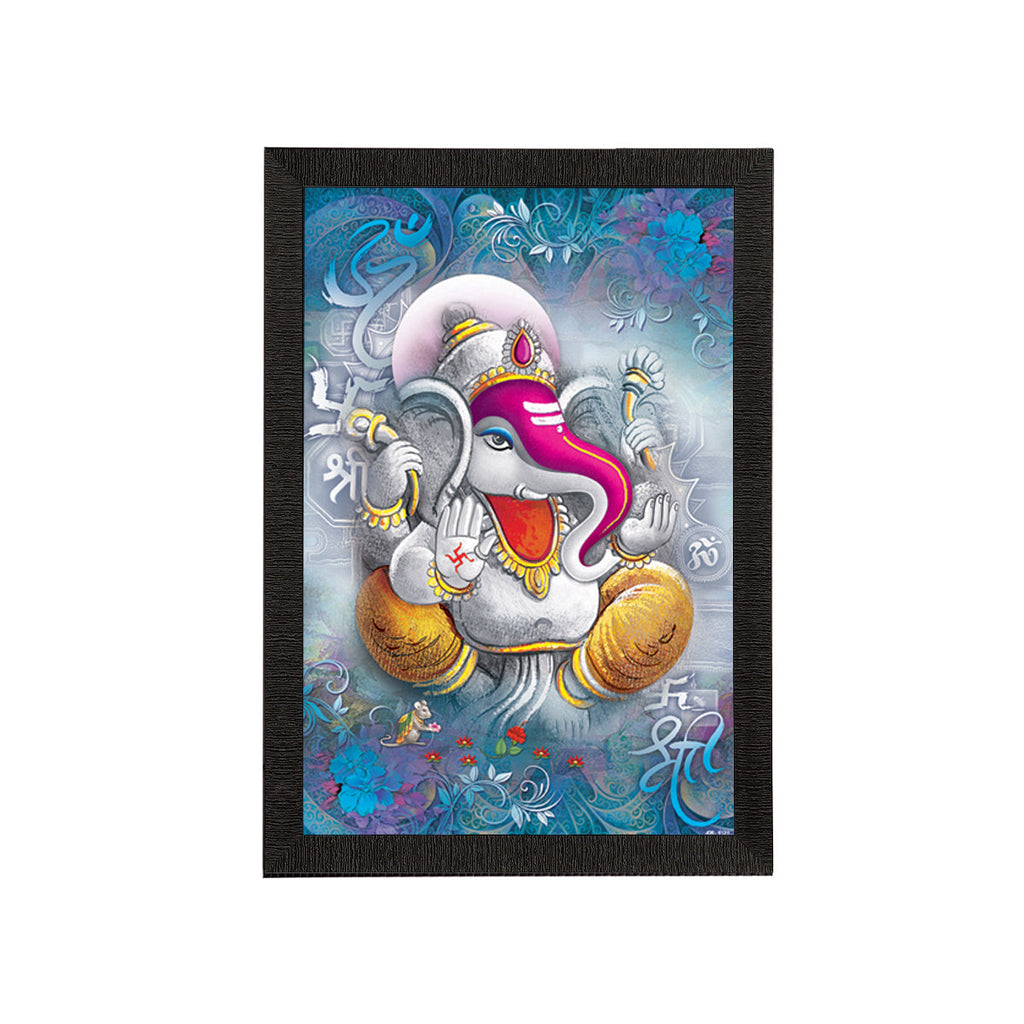 Lord Ganesha Satin Matt Texture UV Art Painting Kafalo