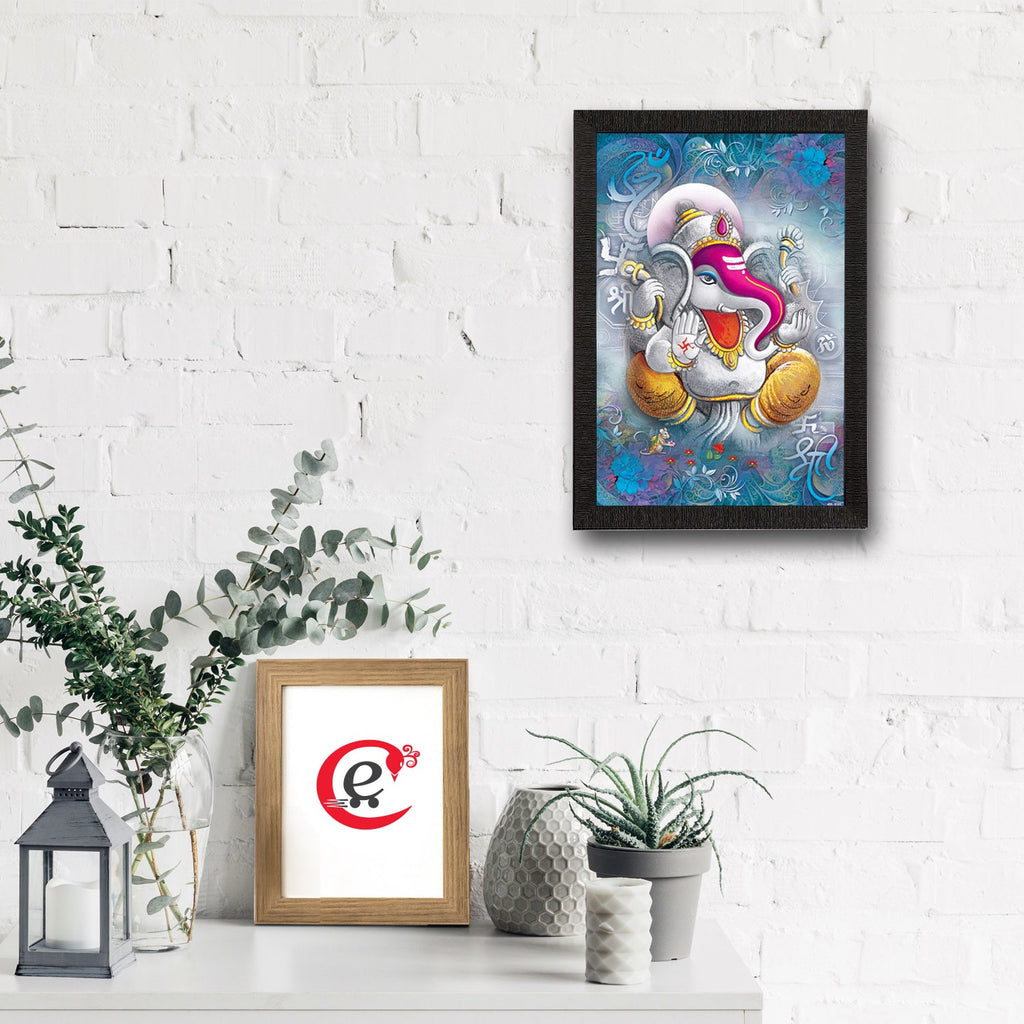 Lord Ganesha Satin Matt Texture UV Art Painting Kafalo