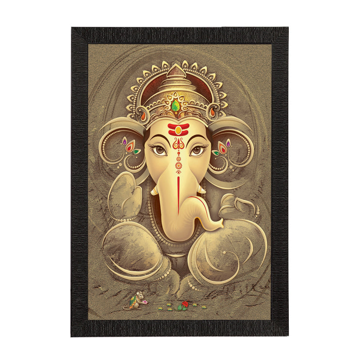 Lord Ganesha Satin Matt Texture UV Art Painting