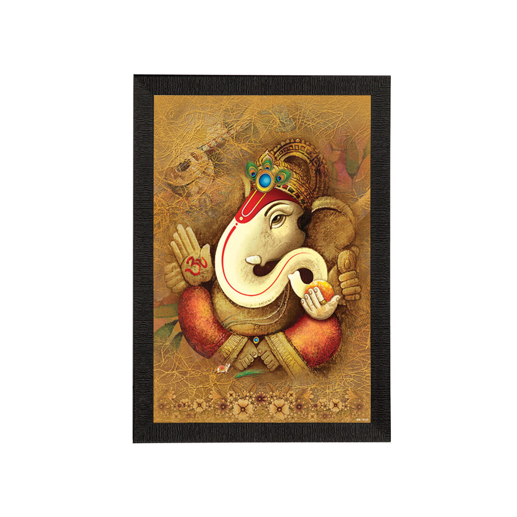 Lord Ganesha Satin Matt Texture UV Art Painting Kafalo