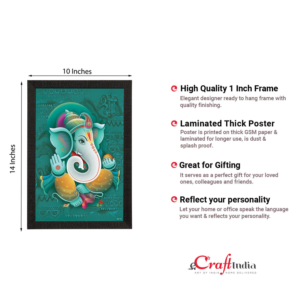 Lord Ganesha Satin Matt Texture UV Art Painting Kafalo