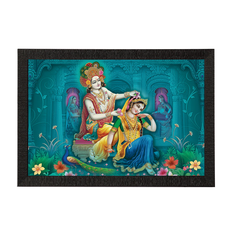 Radha Krishna Satin Matt Texture UV Art Painting