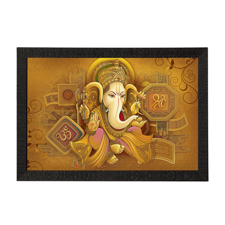 Lord Ganesha Satin Matt Texture UV Art Painting