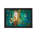 Lord Ganesha Satin Matt Texture UV Art Painting Kafalo