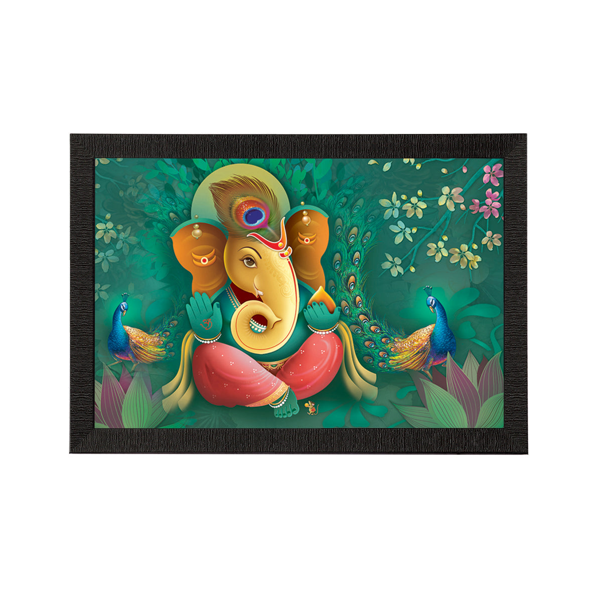 Lord Ganesha Satin Matt Texture UV Art Painting Kafalo