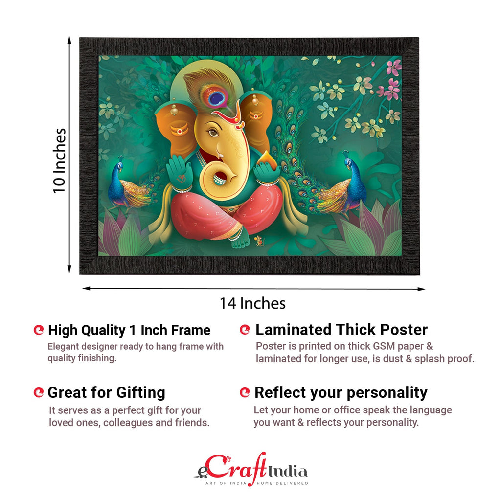 Lord Ganesha Satin Matt Texture UV Art Painting Kafalo