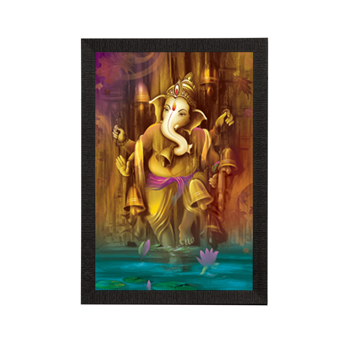 Lord Ganesha Satin Matt Texture UV Art Painting Kafalo