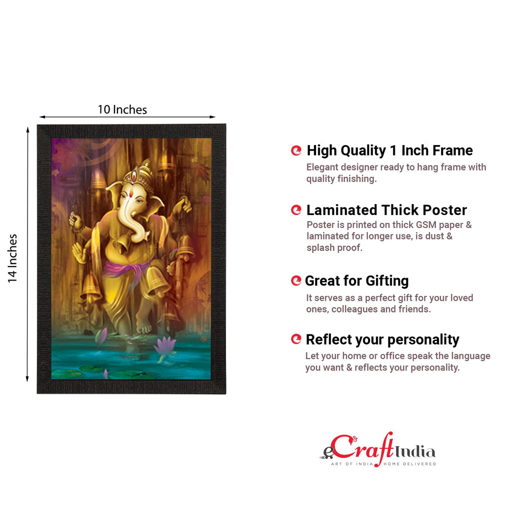 Lord Ganesha Satin Matt Texture UV Art Painting Kafalo