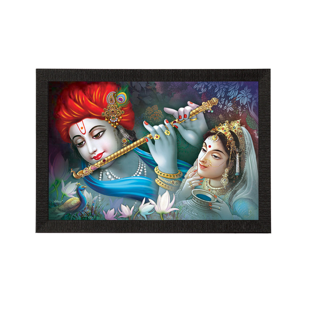Radha Krishna Satin Matt Texture UV Art Painting Kafalo