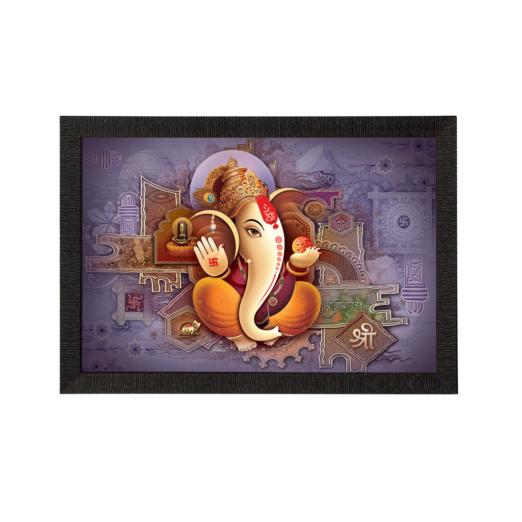Lord Ganesha Satin Matt Texture UV Art Painting Kafalo