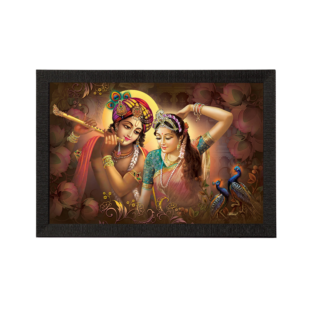 Radha Krishna Satin Matt Texture UV Art Painting Kafalo