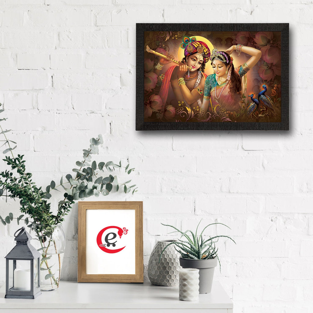 Radha Krishna Satin Matt Texture UV Art Painting Kafalo