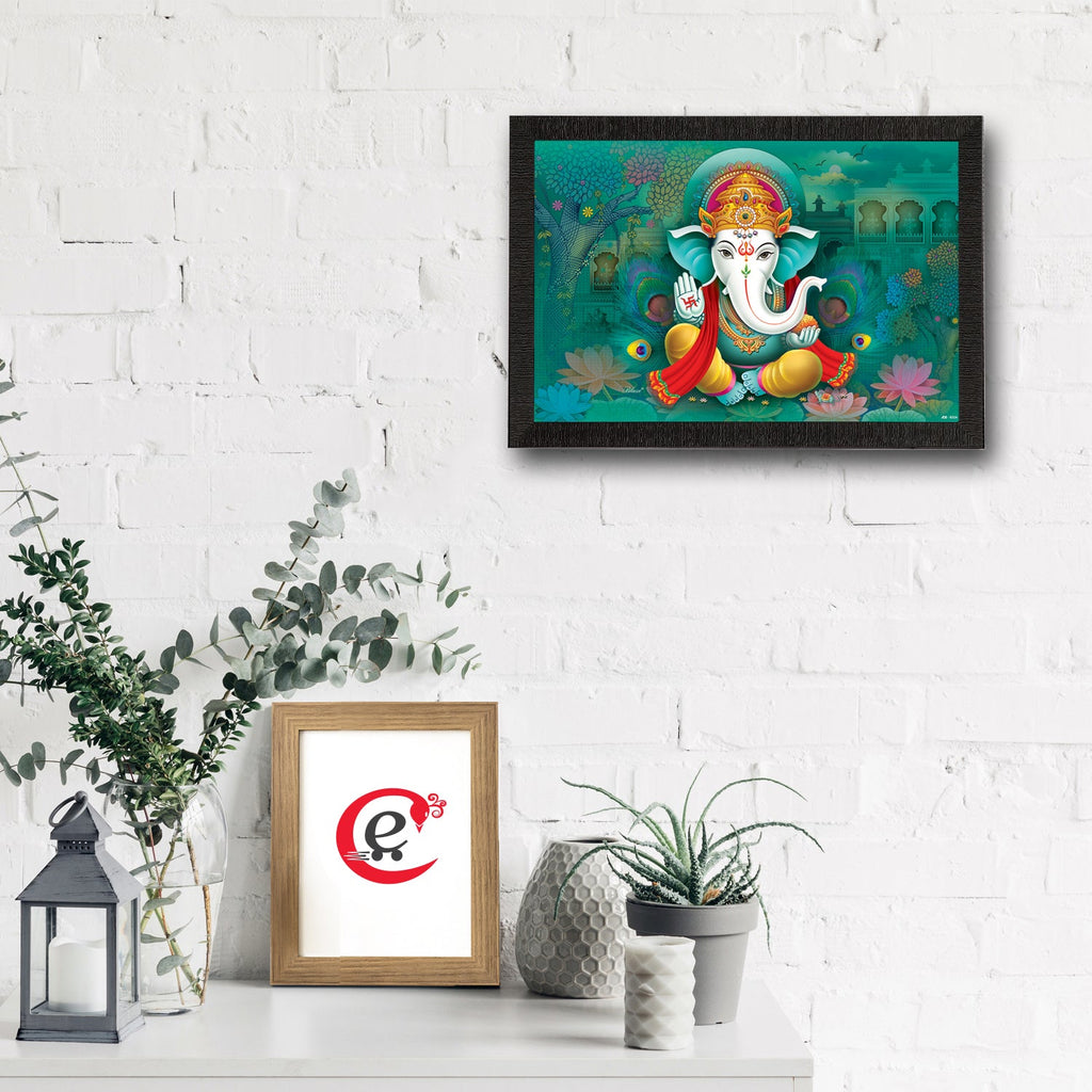 Lord Ganesha Satin Matt Texture UV Art Painting Kafalo