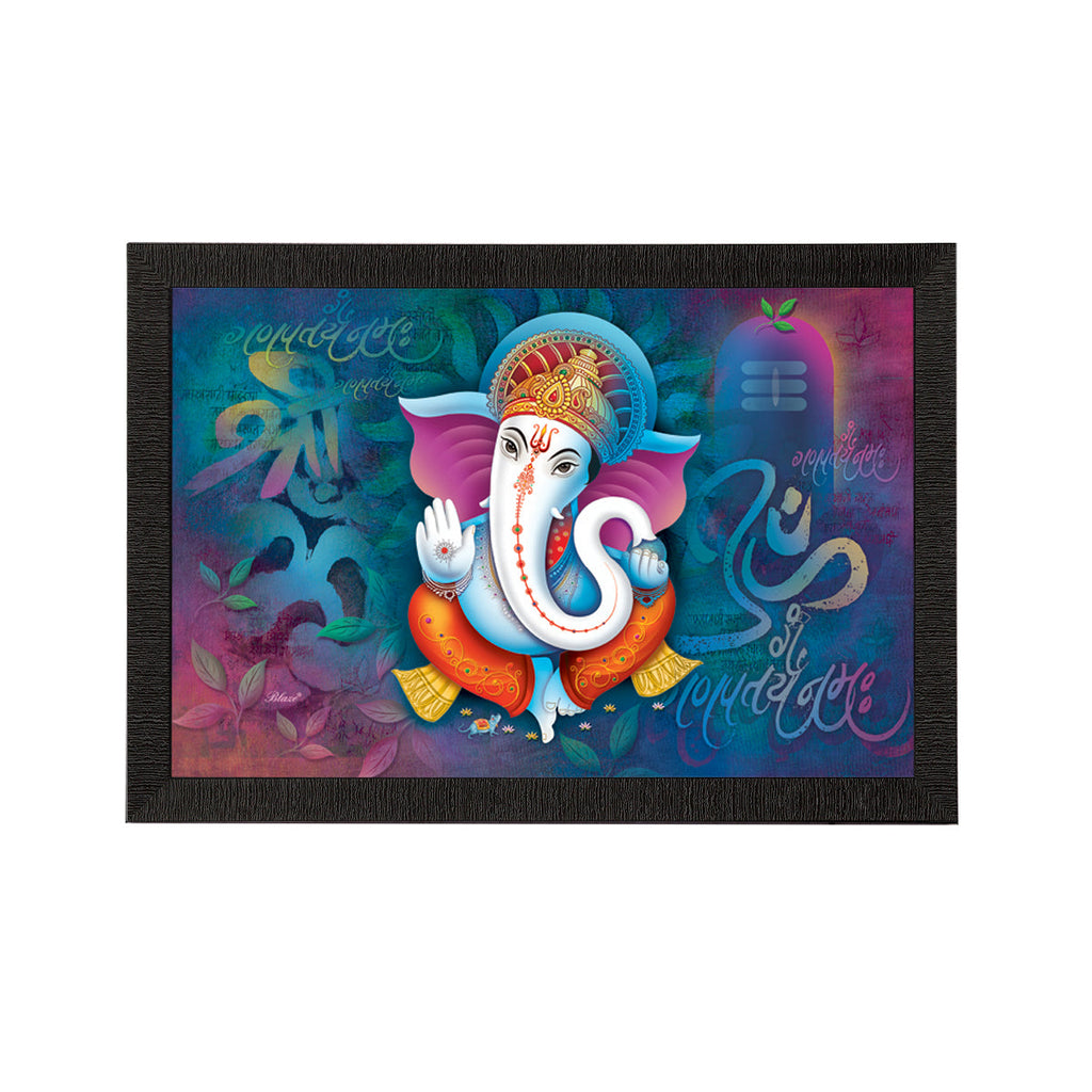 Lord Ganesha Satin Matt Texture UV Art Painting Kafalo
