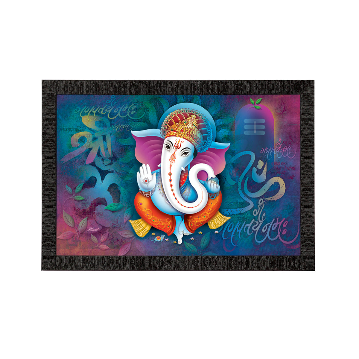 Lord Ganesha Satin Matt Texture UV Art Painting Kafalo