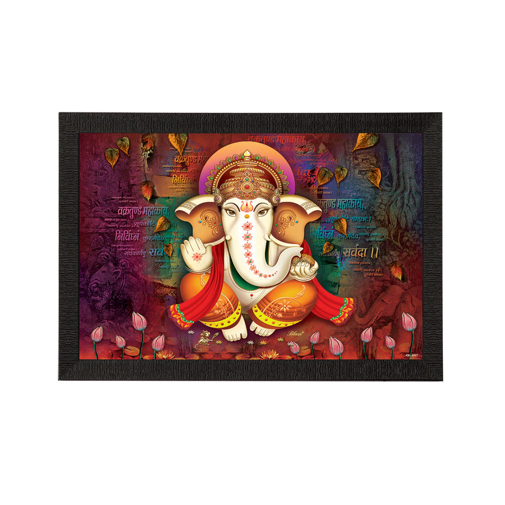 Lord Ganesha Satin Matt Texture UV Art Painting Kafalo