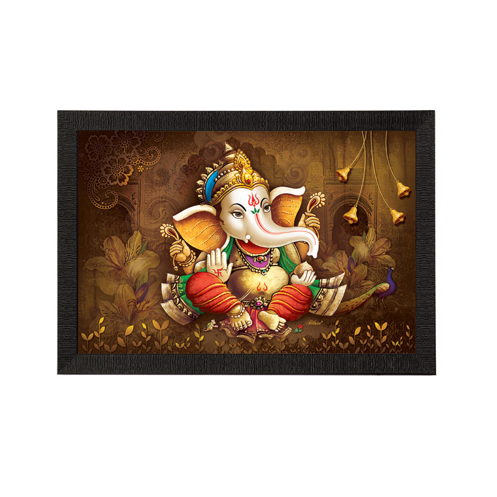Lord Ganesha Satin Matt Texture UV Art Painting Kafalo