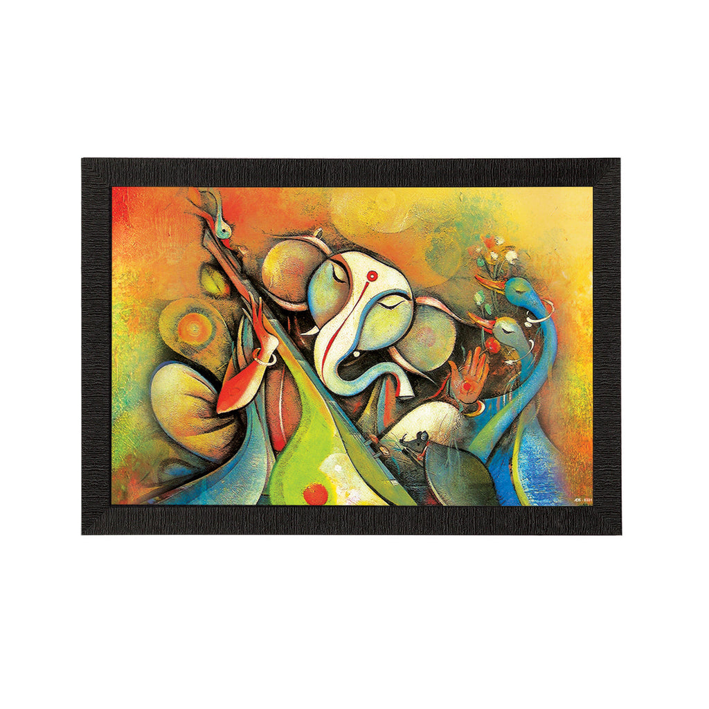 Lord Ganesha Satin Matt Texture UV Art Painting Kafalo