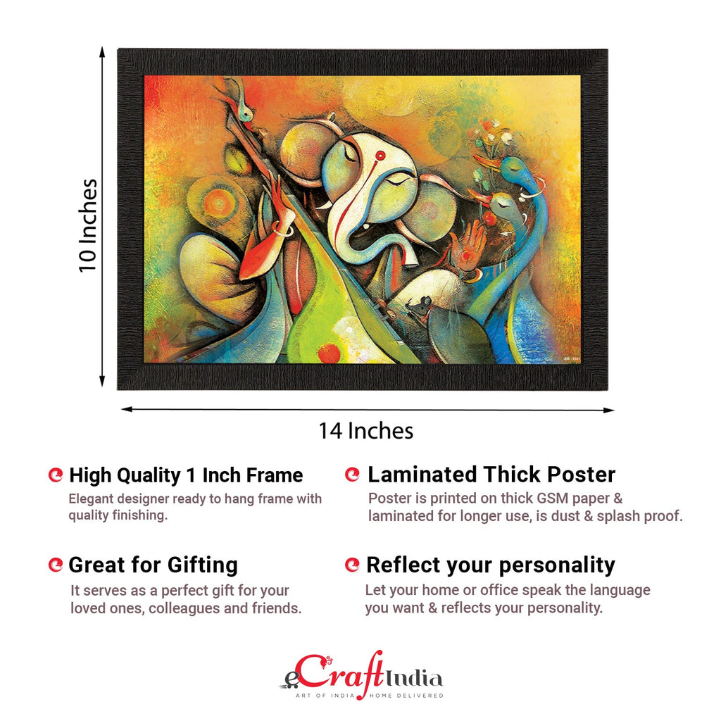 Lord Ganesha Satin Matt Texture UV Art Painting Kafalo