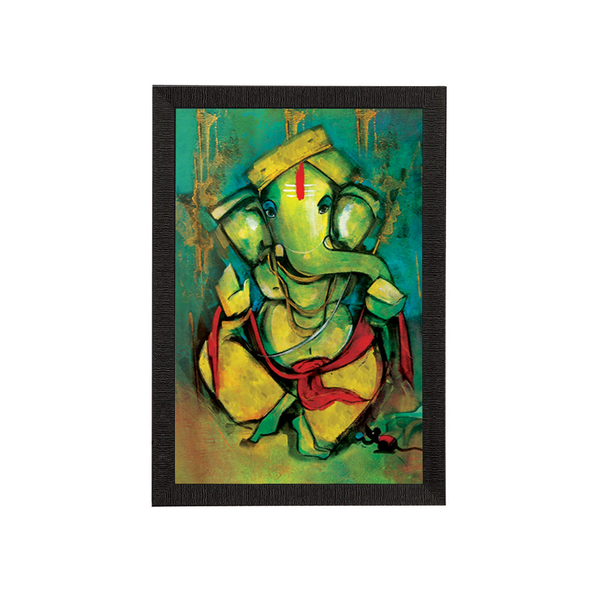 Lord Ganesha Satin Matt Texture UV Art Painting Kafalo