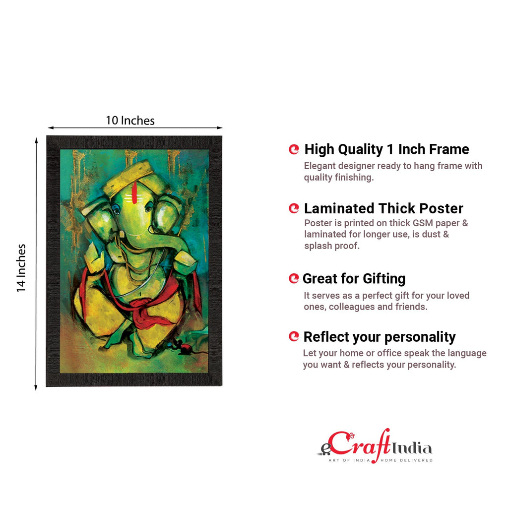 Lord Ganesha Satin Matt Texture UV Art Painting Kafalo